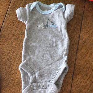 Preemie onesie with pants.